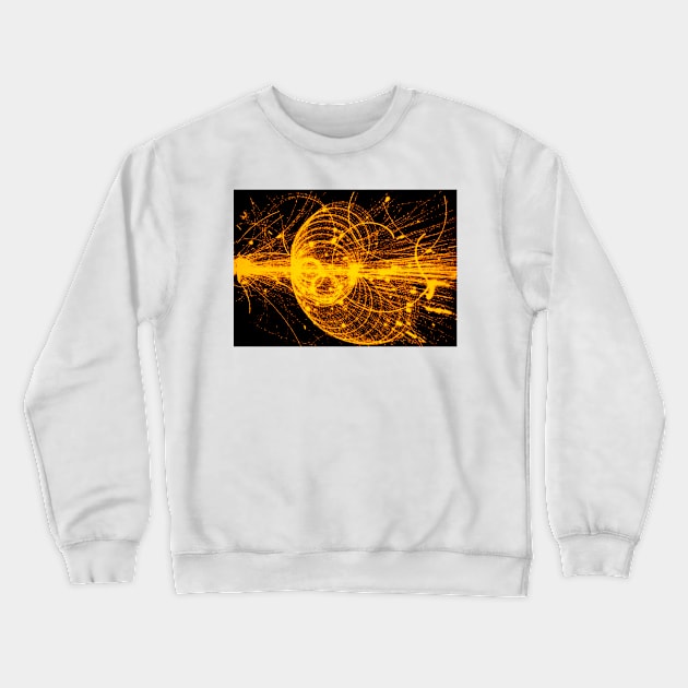 Streamer chamber photo of particle tracks (A136/0001) Crewneck Sweatshirt by SciencePhoto